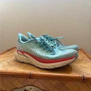 Hoka Women's Athletic Shoes - Teal and Coral